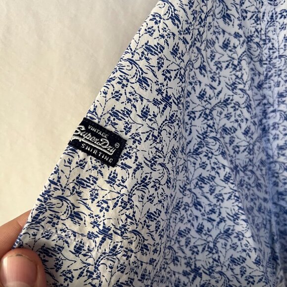 Superdry Shoreditch Button Down Short Sleeve Shirt Size L - Picture 3 of 11